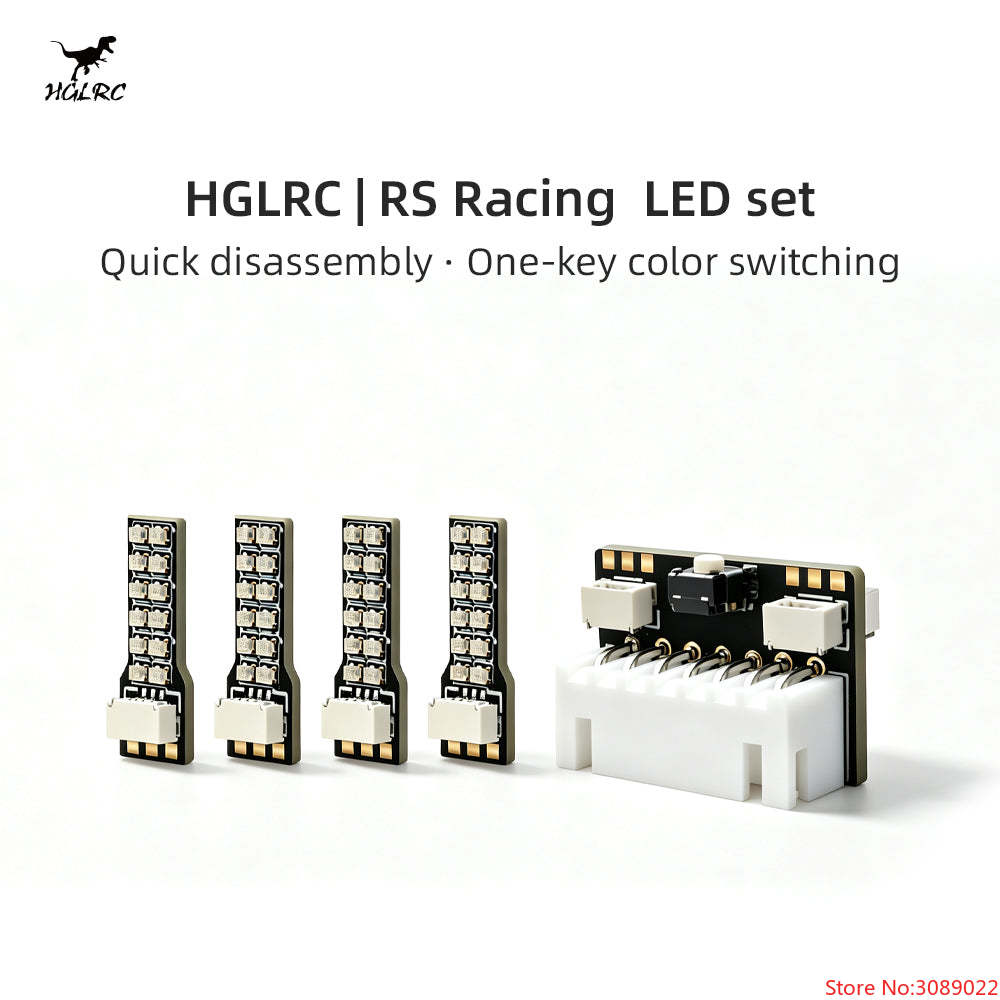 Drone Kit Plug And Play - HGLRC RSレーシングLED 4個 2812 LEDミニライトストリップセット ワンクリックカラーアジャスト